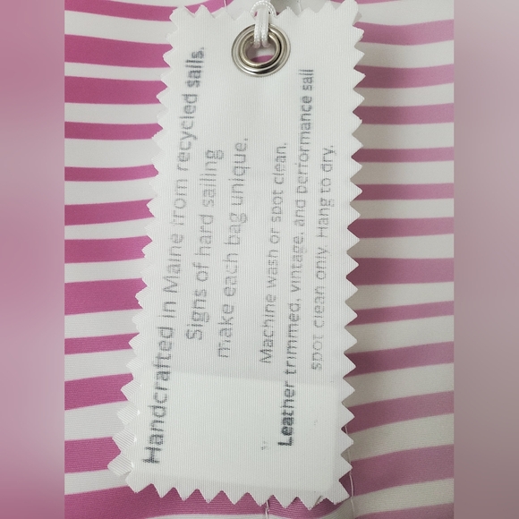 Sea Bags Maine Pink and White Women's Cure Tote Bag - Picture 2 of 3